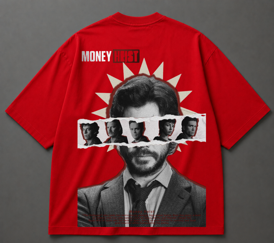 Money Heist Graphic Oversized T-Shirt – Premium Cotton Streetwear