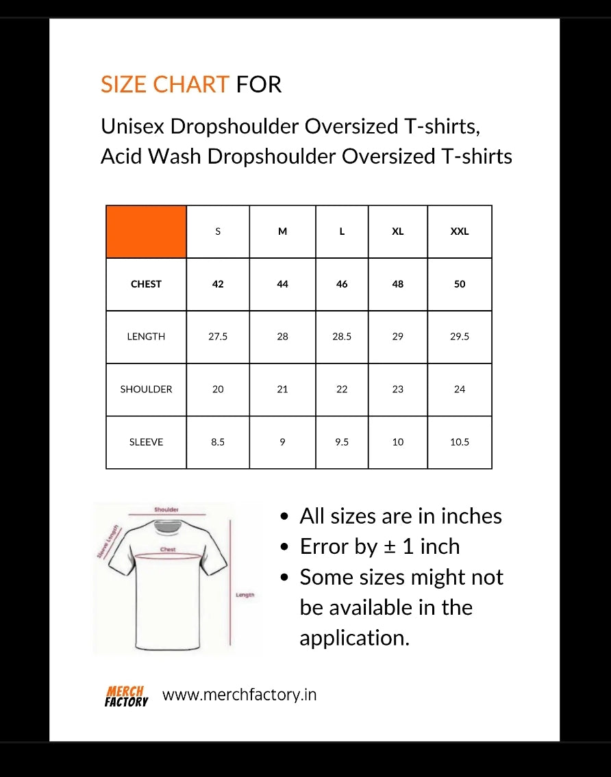 Clothing size chart